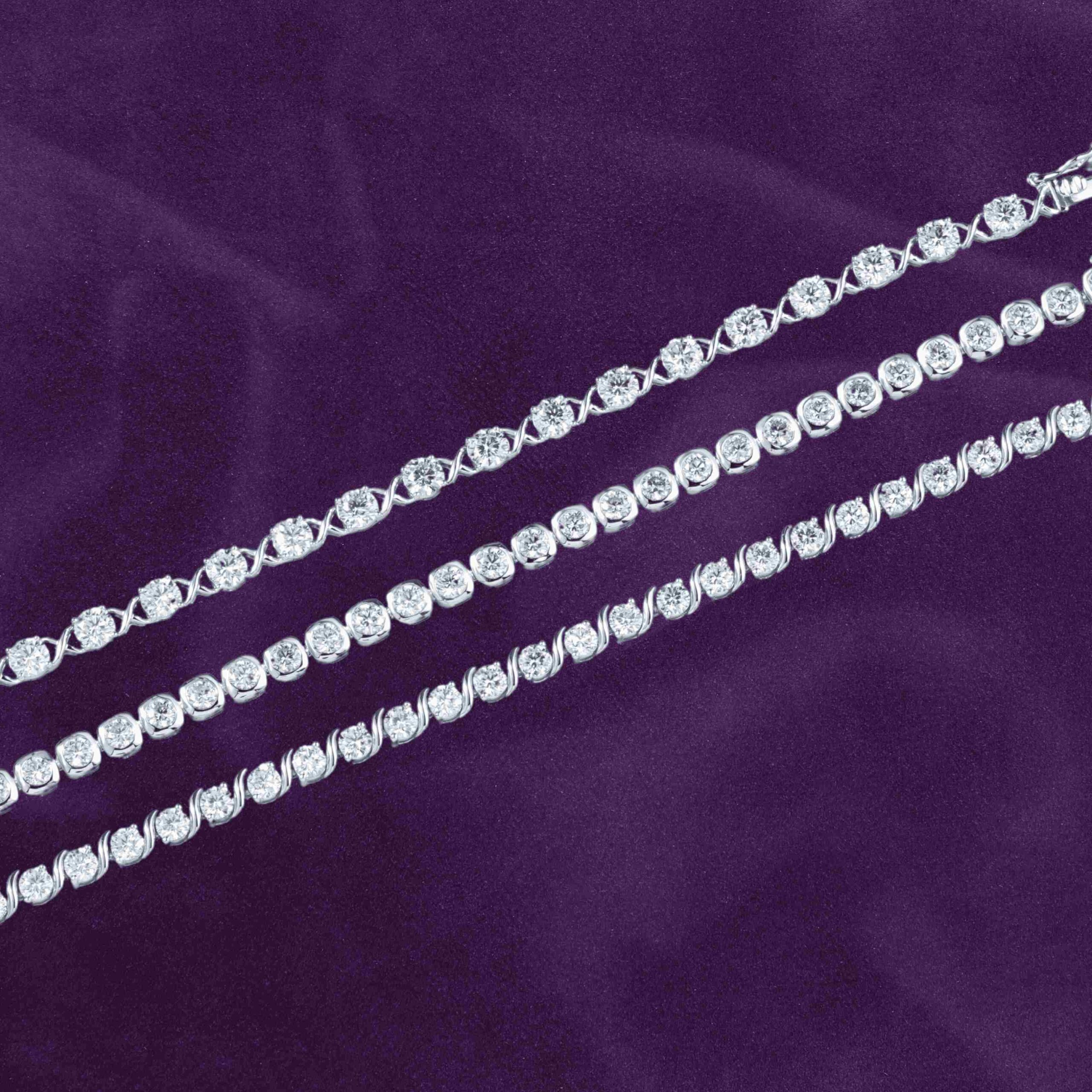 Interwoven Flowers H&A Diamond Tennis Bracelet